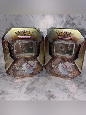Lot 2 Pokémon Triple Whammy Tin Card Slaking Sealed 3 Booster Packs New